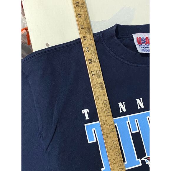 Vintage Tennessee Titans T Shirt Steve McNair Eddie George Rare 2000 XL NFL AFC - Picture 4 of 14
